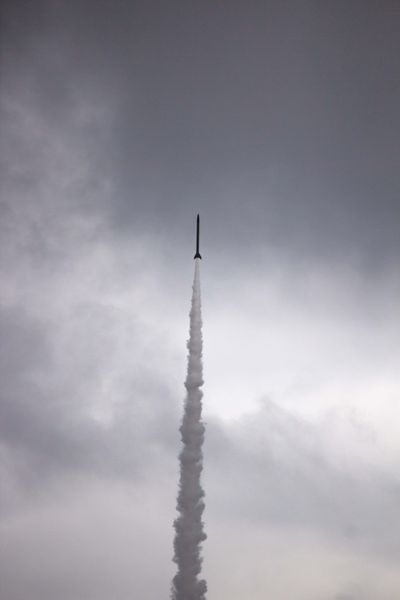 AQUILO VIII.S rocket in flight after launch