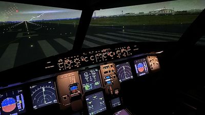 CAE A320 Dusk Thunderstorm