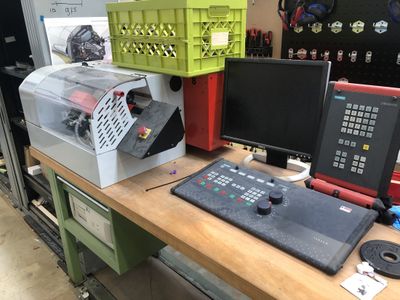 CNC lathe before restoration