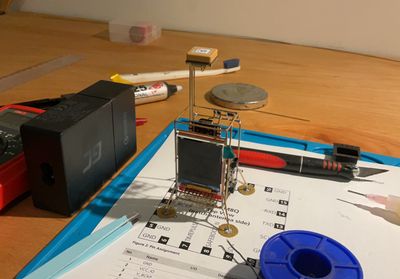 Close-up of the GSX-1 electronics stack